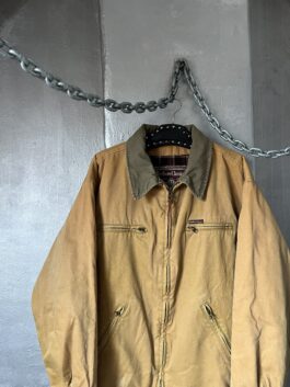 Vintage Marlboro oversized lined workwear jacket mustard