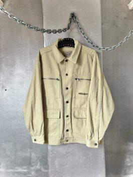 Vintage oversized workwear jacket creme beige