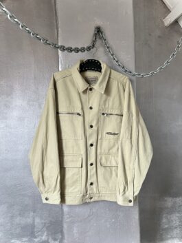 Vintage oversized workwear jacket creme beige