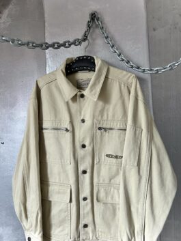 Vintage oversized workwear jacket creme beige