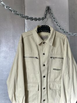 Vintage oversized workwear jacket creme beige