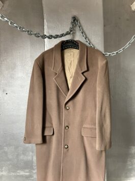 Vintage oversized wool dad coat brown