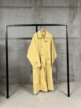 Vintage Marlboro oversized long trenchcoat butter yellow