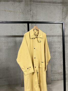 Vintage Marlboro oversized long trenchcoat butter yellow