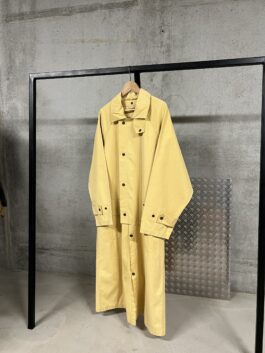 Vintage Marlboro oversized long trenchcoat butter yellow