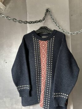 Vintage oversized wool sweater navy